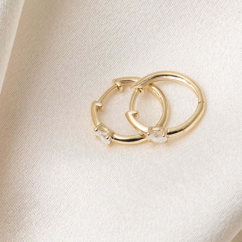 Tonic | Lab Grown Diamond Hoops in 9ct Gold - Earrings