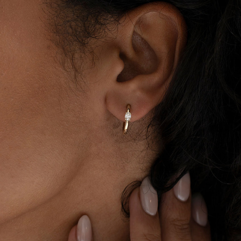 Tonic | Lab Grown Diamond Hoops in 9ct Gold - Earrings