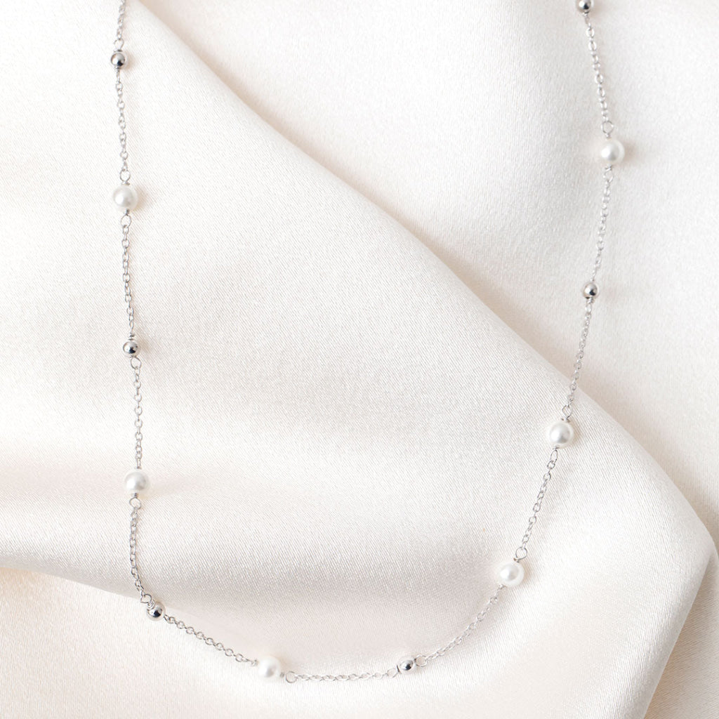 Touch of Pearl Necklace | Sterling Silver - Necklace
