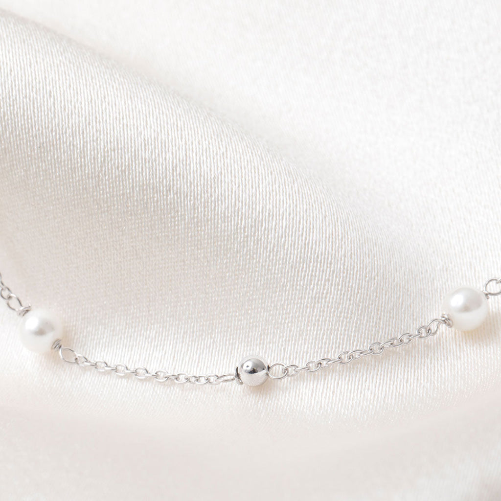 Touch of Pearl Necklace | Sterling Silver - Necklace