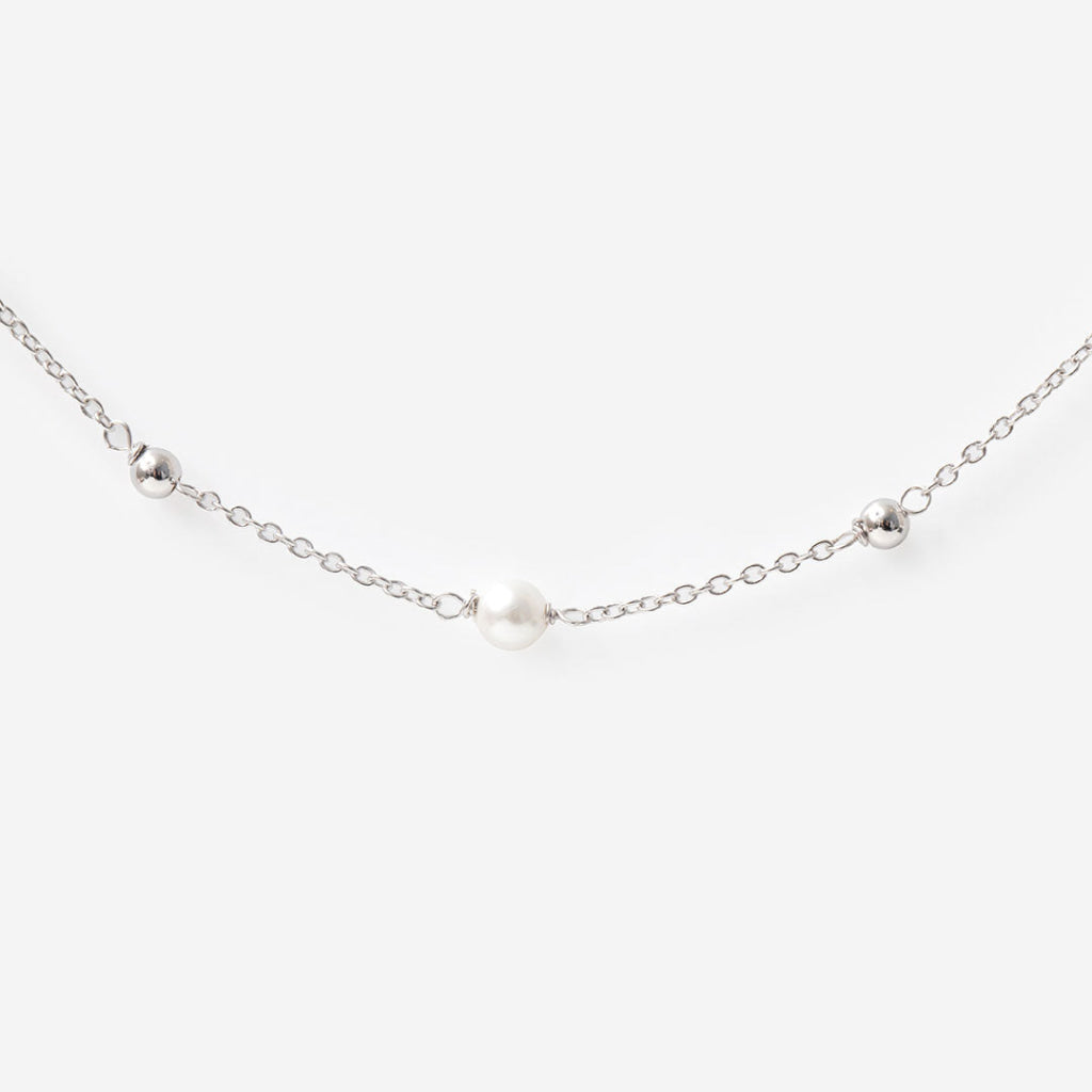 Touch of Pearl Necklace | Sterling Silver - Necklace