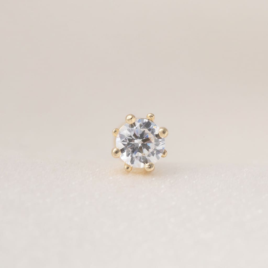 A Touch of Sparkle Piercing 6mm | 9ct Gold - Earrings