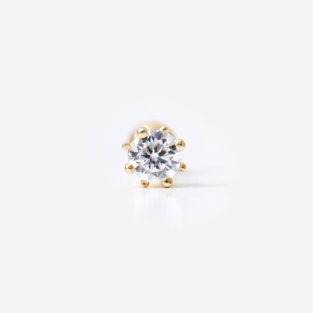 A Touch of Sparkle Piercing 6mm | 9ct Gold - Earrings