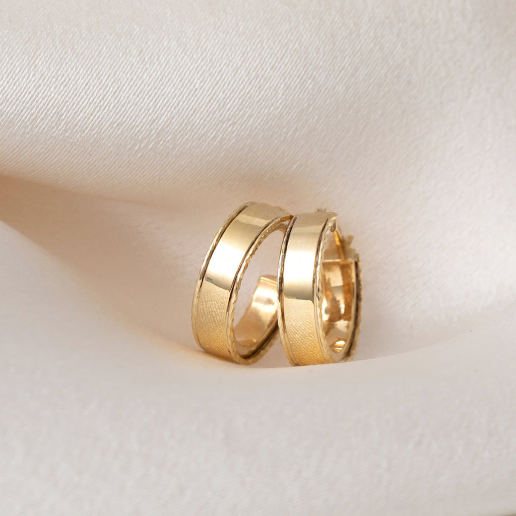 Track Hoop Earrings | 9ct Gold - Earrings