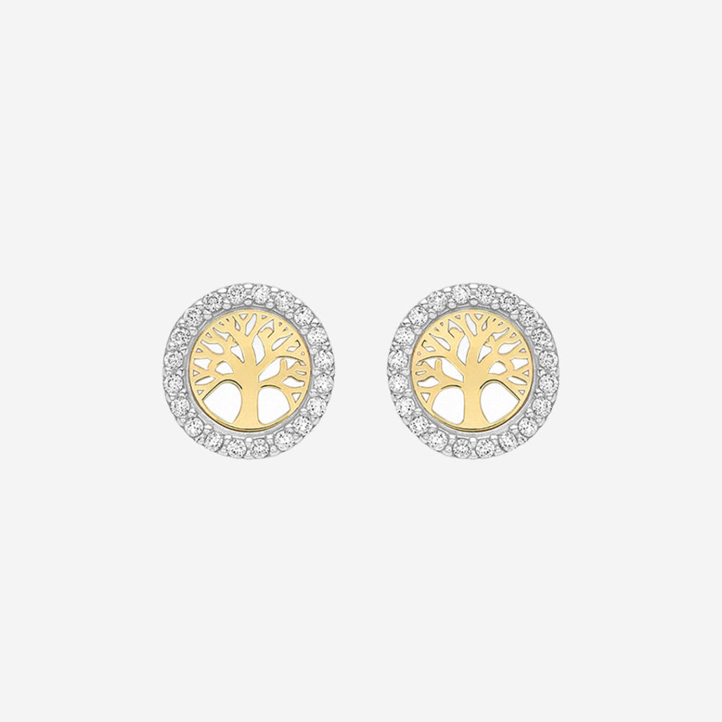 Tree of Life Stud Earrings | 9ct Gold