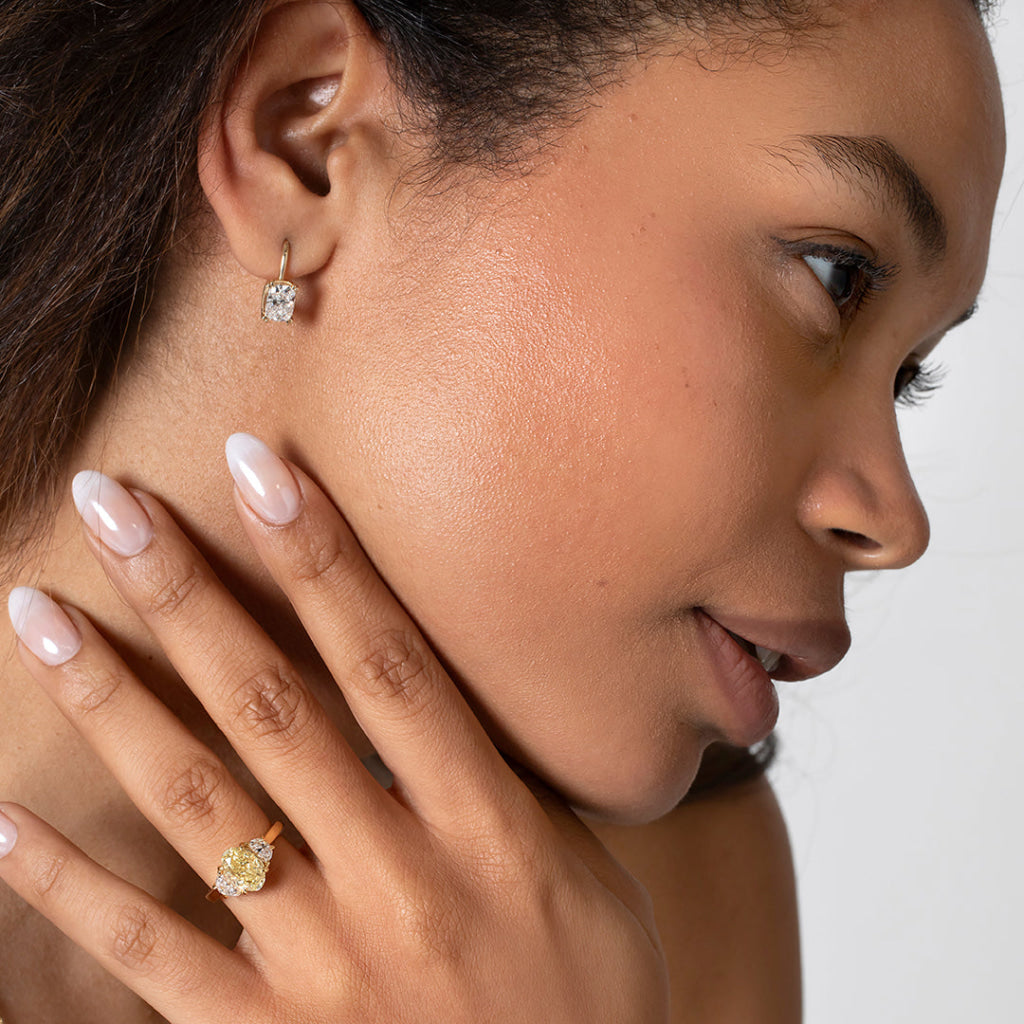 TRINITY | Lab Grown Yellow Diamond Engagement Ring in 18ct