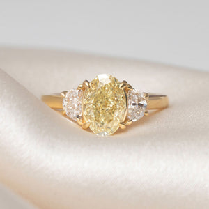 TRINITY | Lab Grown Yellow Diamond Engagement Ring in 18ct Gold