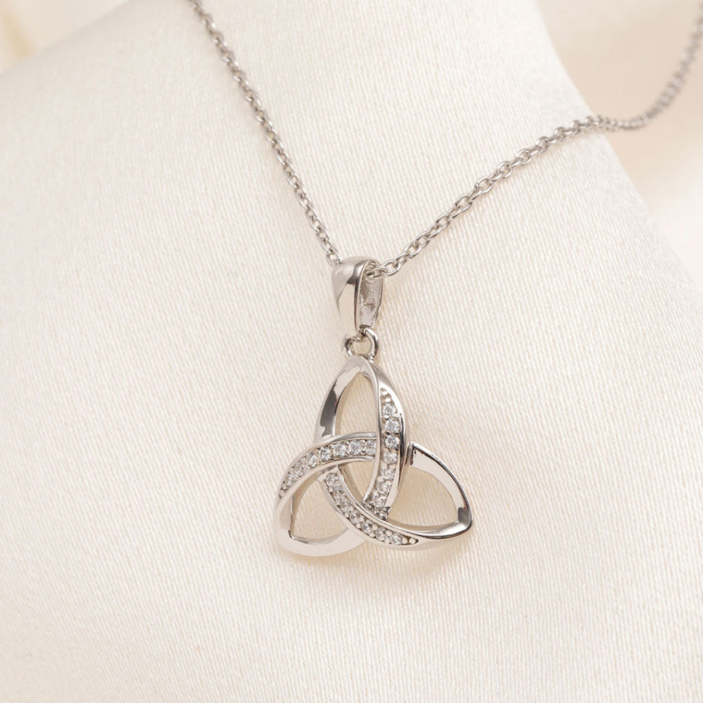 Trinity Sparkle Necklace | Sterling Silver