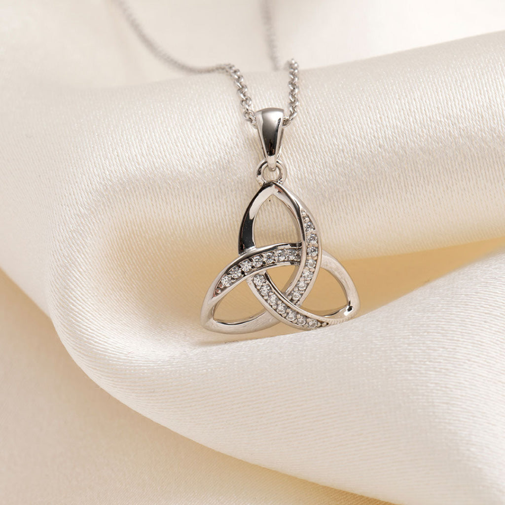 Trinity Sparkle Necklace | Sterling Silver