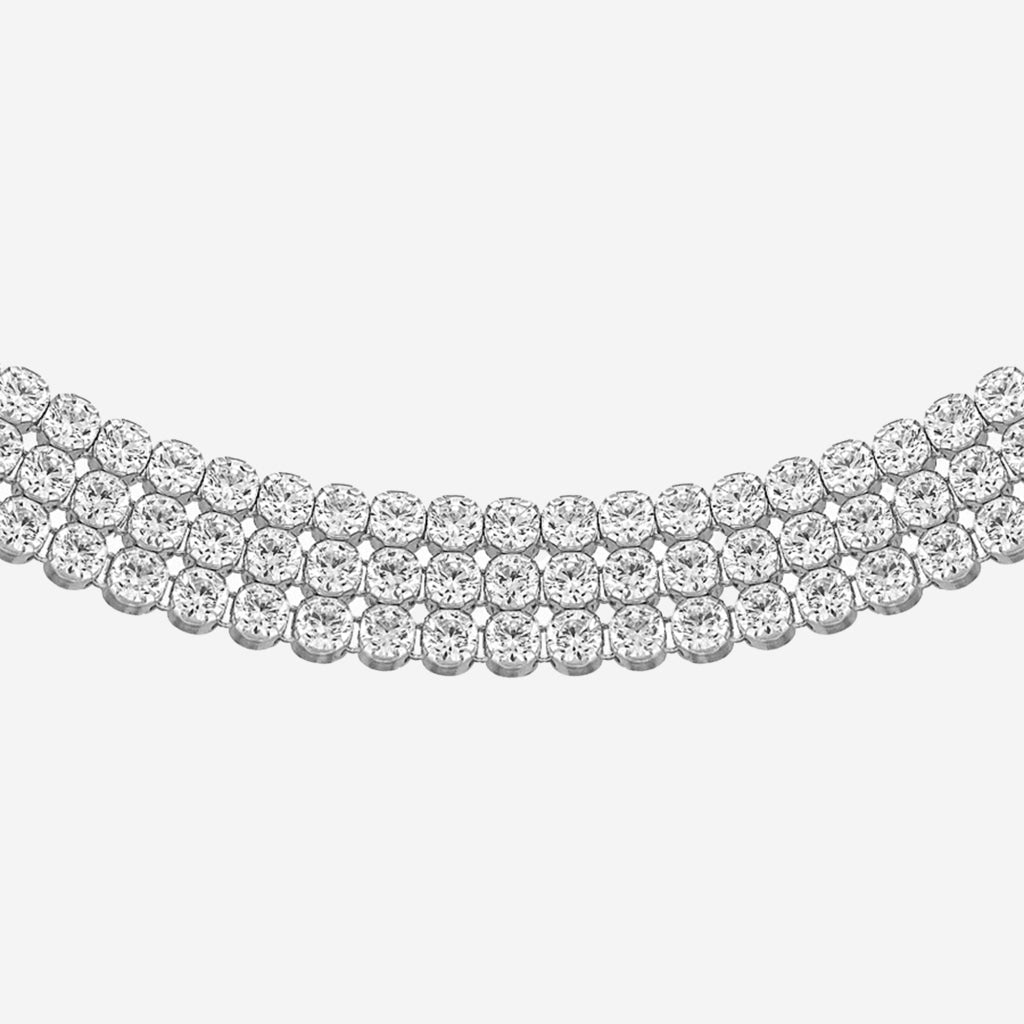 Triple Sparkle Line Necklace | Sterling Silver - Bracelet