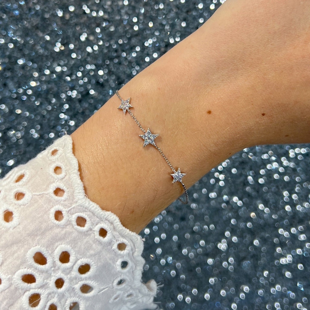 Triple Star Bracelet | Sterling Silver - Bracelet