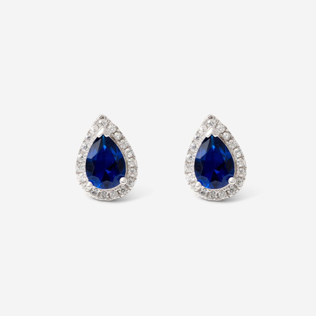 True Elegance Earrings - Blue Pear | Sterling Silver