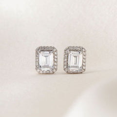 True Elegance Earrings - Emerald Cut | Sterling Silver