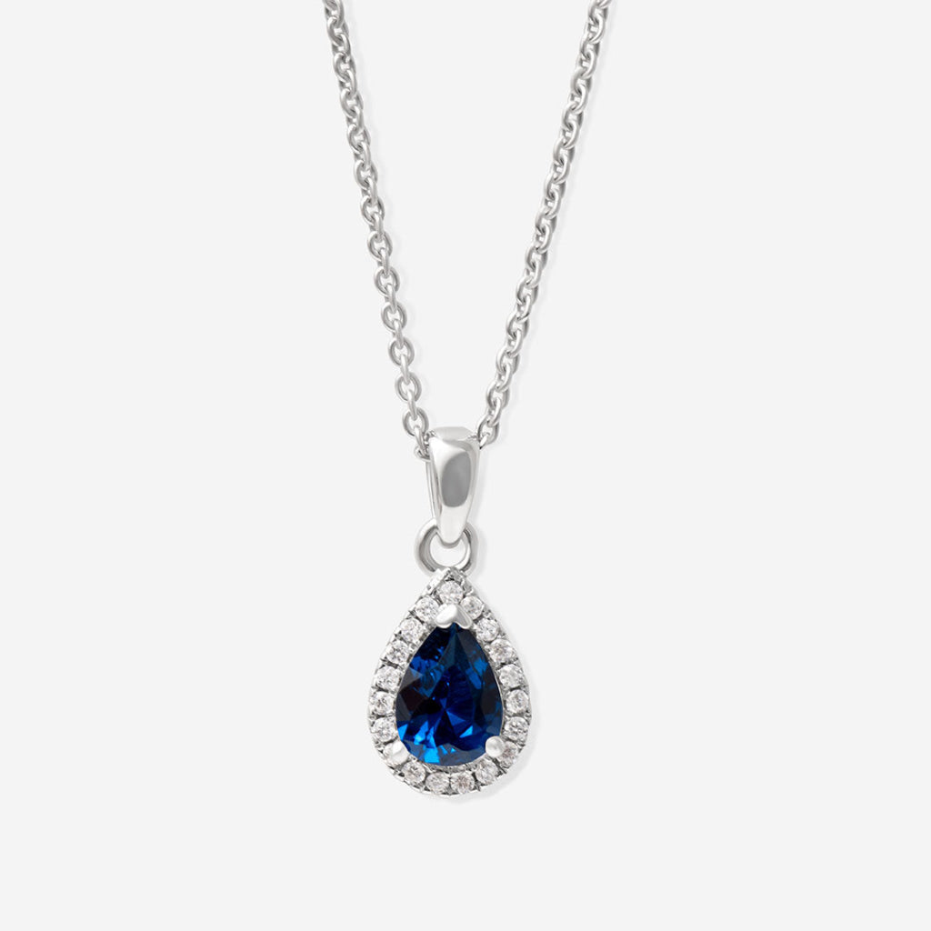 True Elegance Necklace - Blue Pear | Sterling Silver