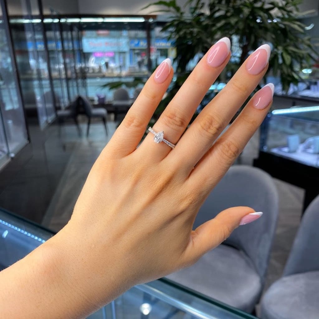 Truman | Diamond Engagement Ring On Womans Hand - Gear Jewellers Dublin