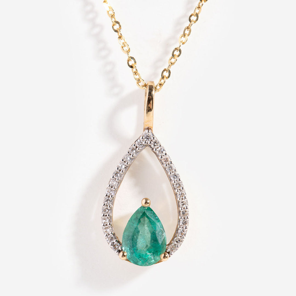 Truth & Love Emerald Necklace | 9ct Gold - Necklace