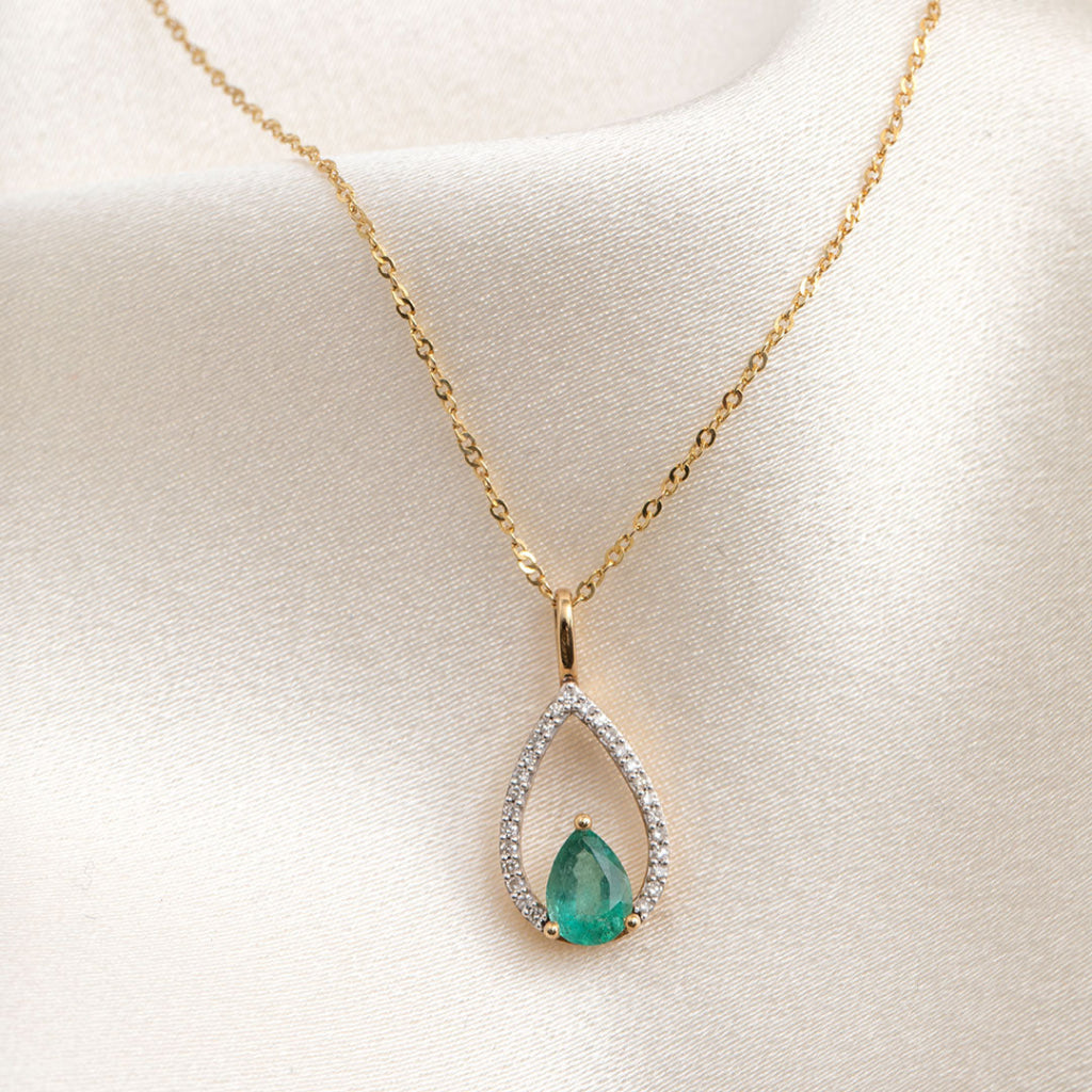 Truth & Love Emerald Necklace | 9ct Gold - Necklace