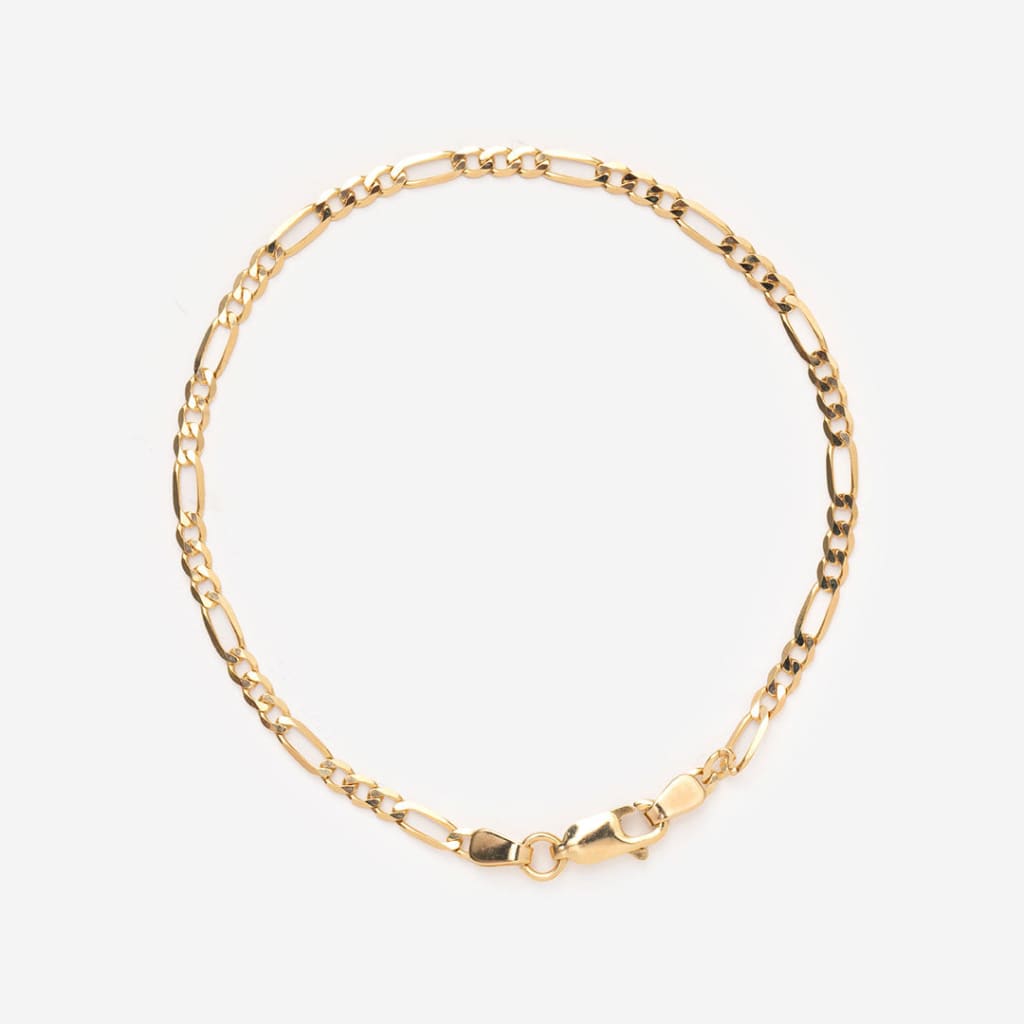 Tuam Figaro Bracelet | 14ct Gold - Bracelet