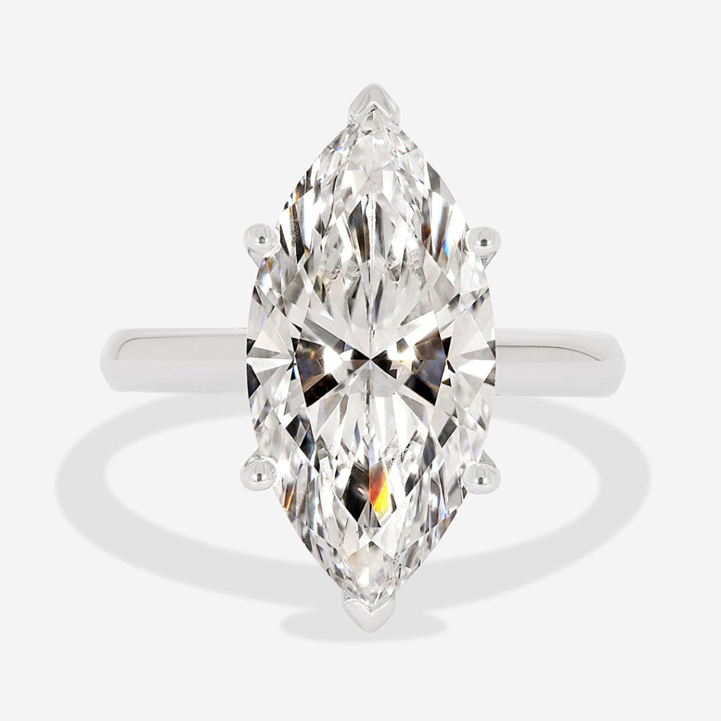 TUSCANY 5ct | Marquise Solitaire Lab Grown Diamond Engagement Ring in Platinum