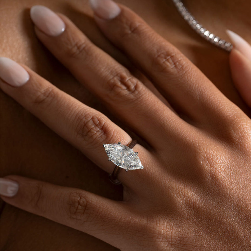 TUSCANY 5ct | Marquise Solitaire Lab Grown Diamond Engagement Ring in Platinum