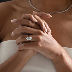 TUSCANY 5ct | Marquise Solitaire Lab Grown Diamond Engagement Ring in Platinum