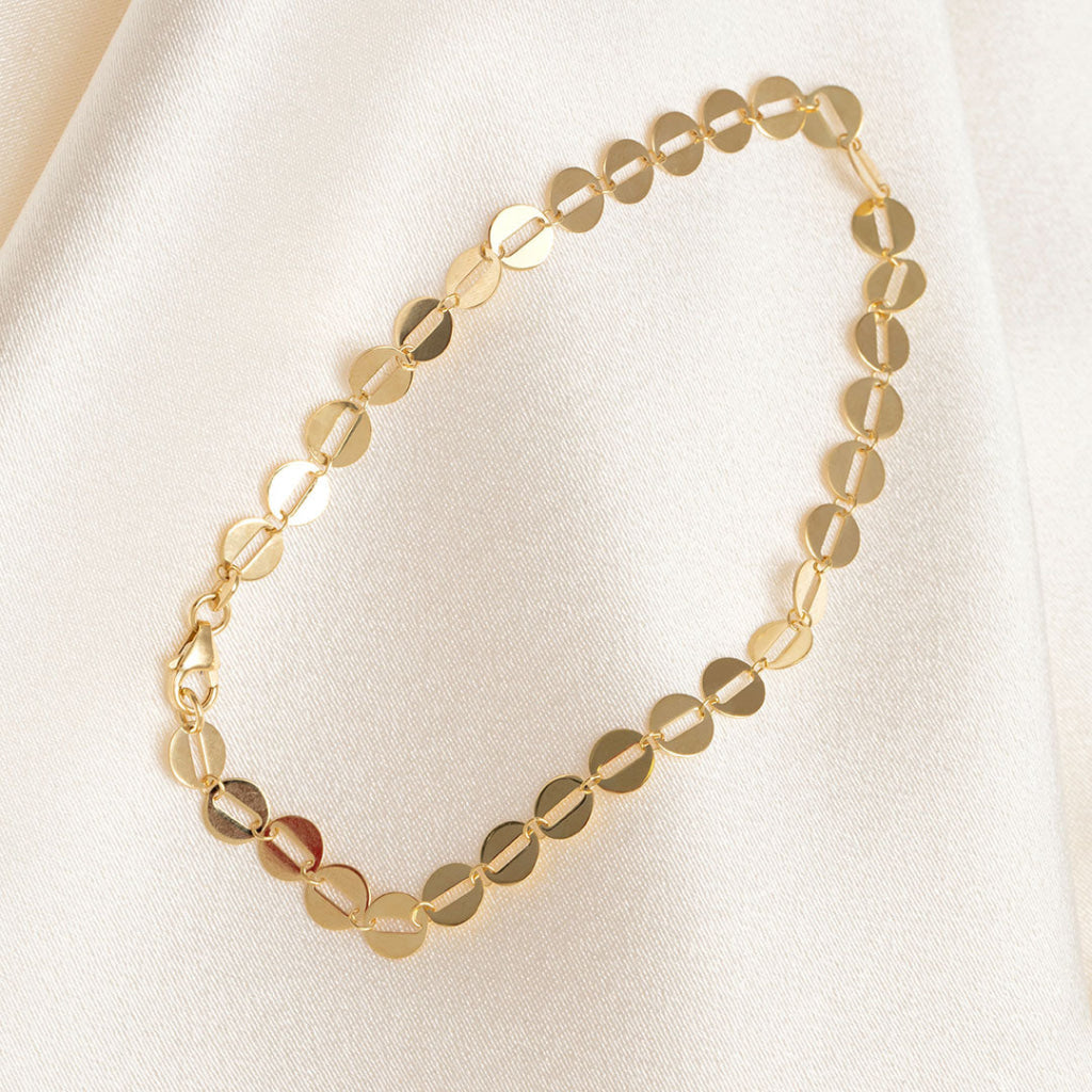 disc bracelet yellow gold