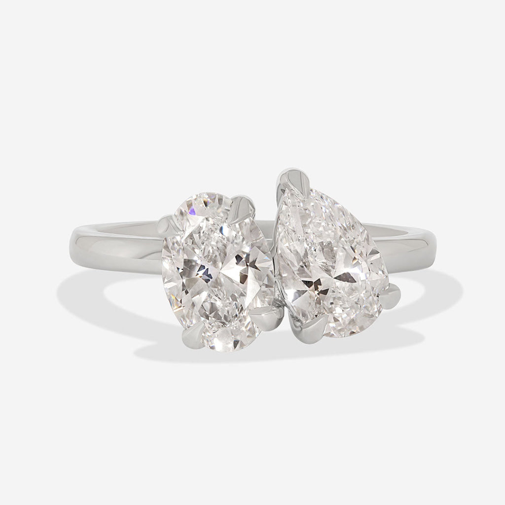 TWAIN 2ct | Toi Et Moi Lab Grown Diamond Engagement Ring in Platinum