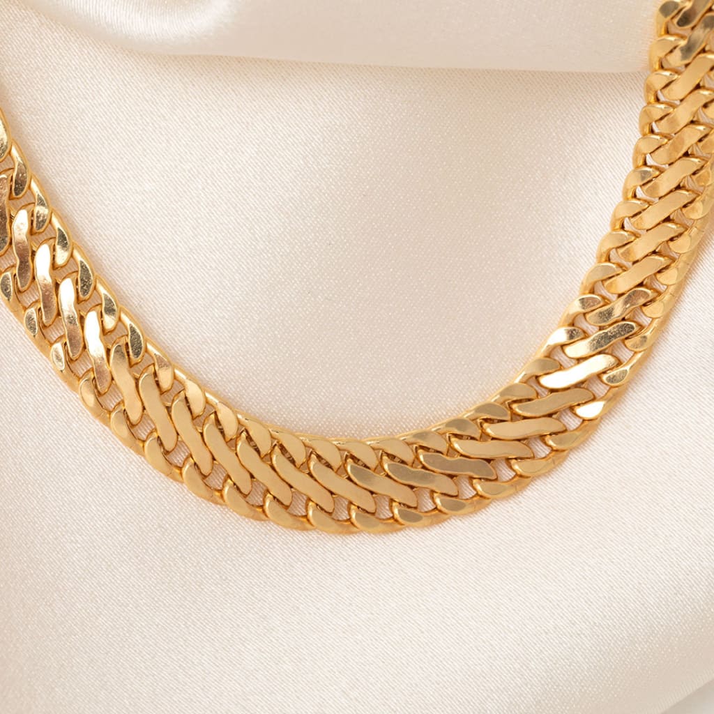Twin Curb Necklace | 9ct Gold - Necklace