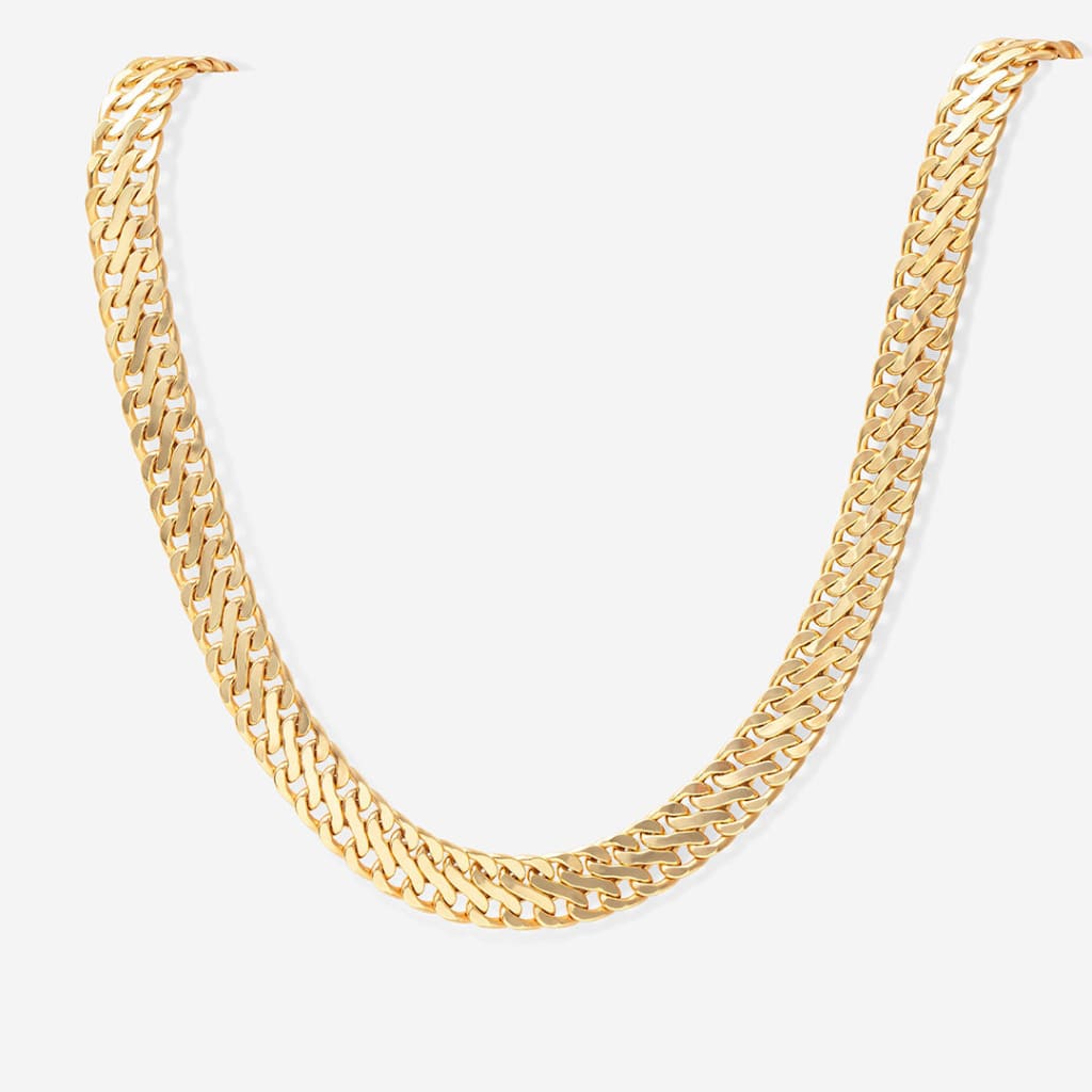 Twin Curb Necklace | 9ct Gold - Necklace