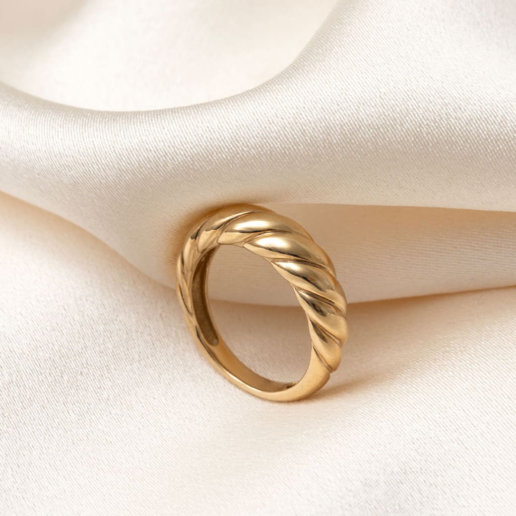 Twist Dome Ring | 9ct Gold