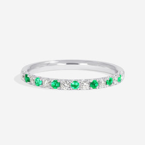 UTOPIA - Emerald |  Wedding & Eternity Ring in 18ct White Gold