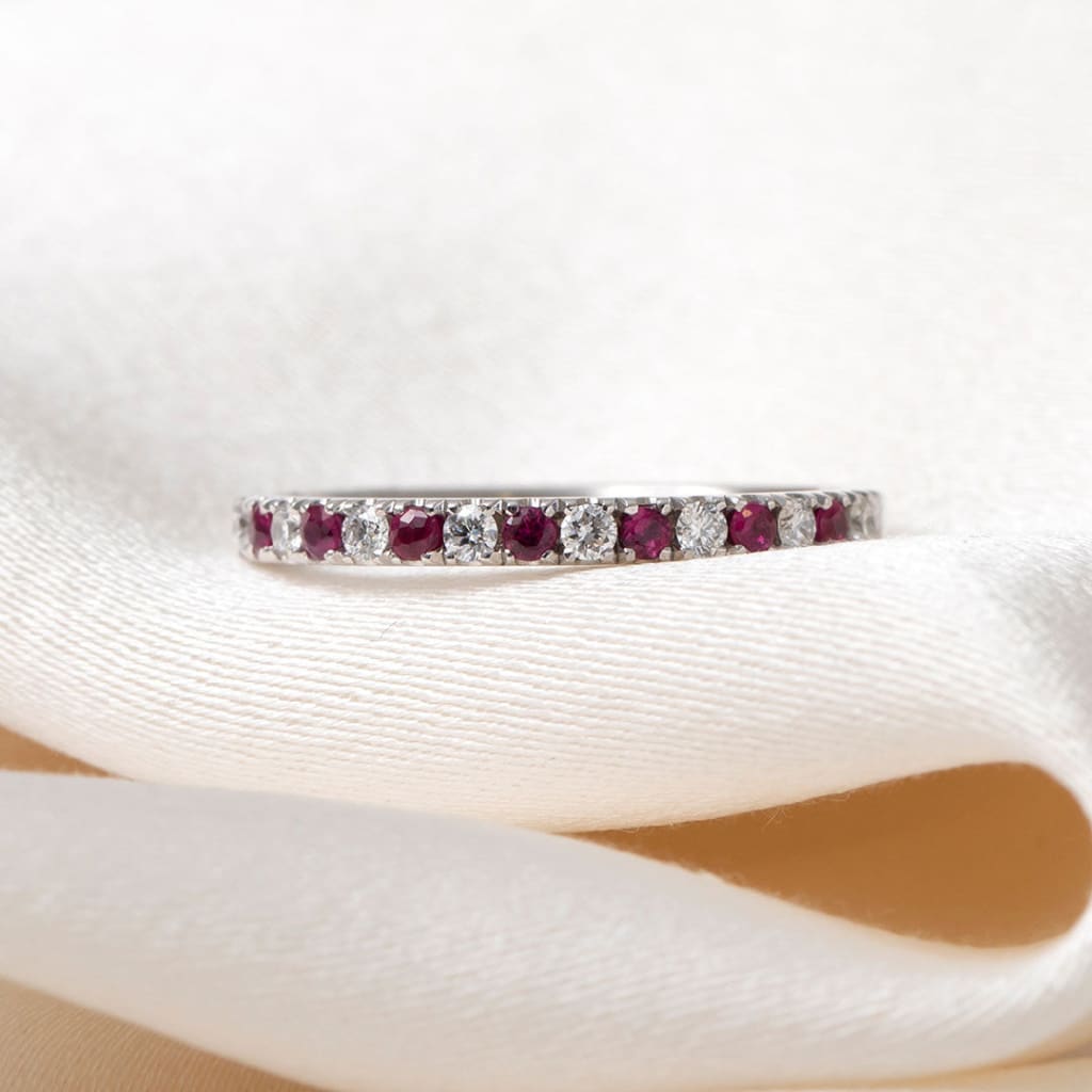 UTOPIA - Ruby | Wedding & Eternity Ring in 18ct White Gold