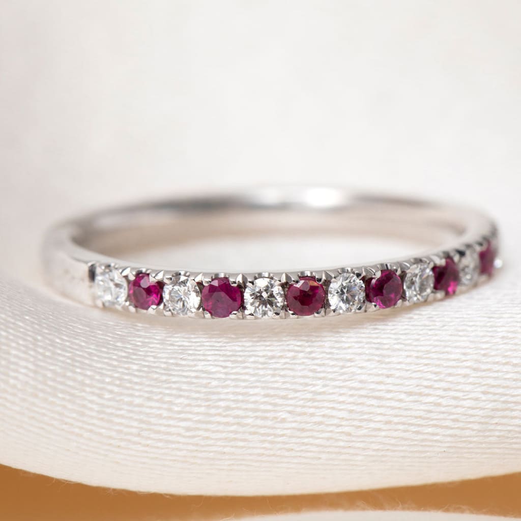 UTOPIA - Ruby | Wedding & Eternity Ring in 18ct White Gold