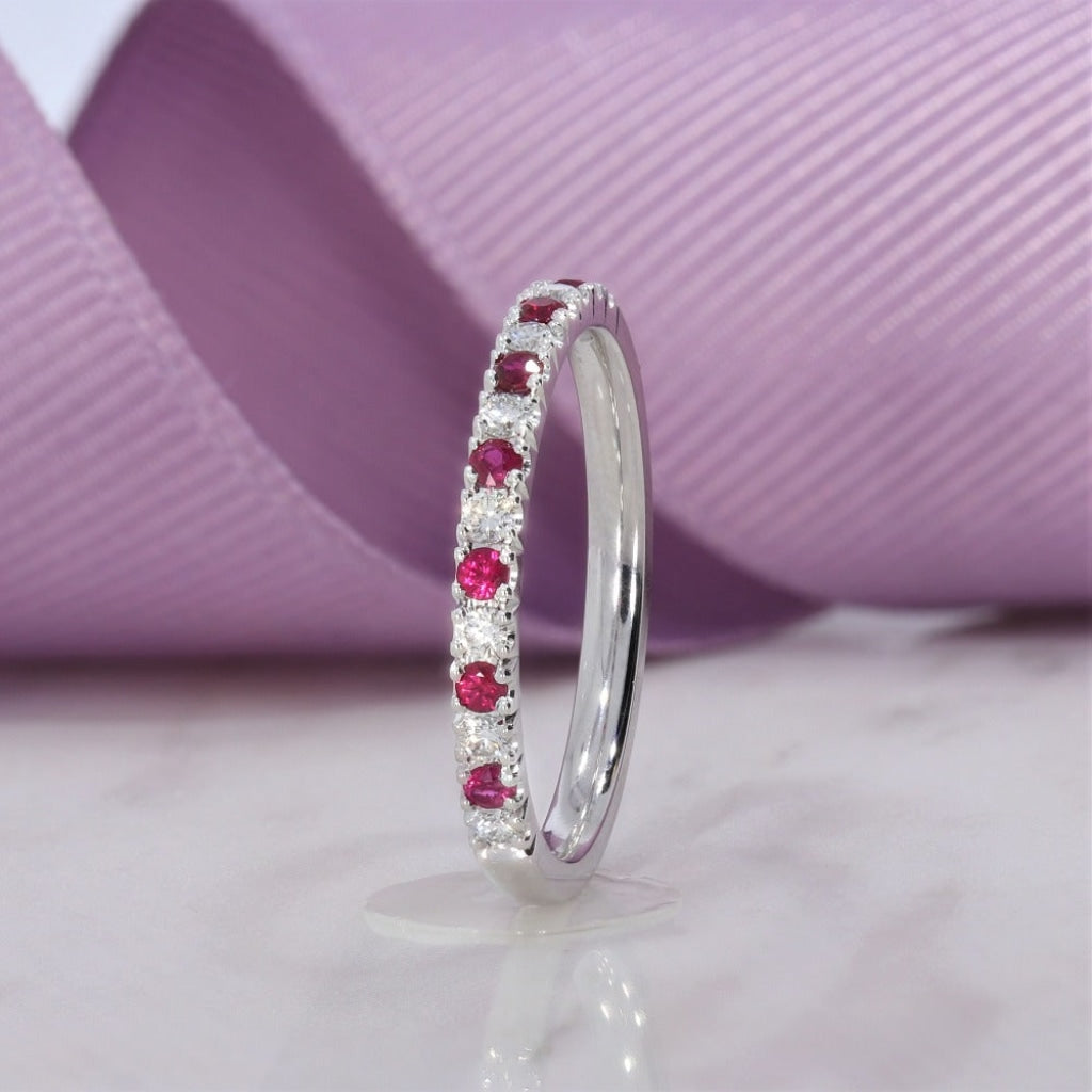 Utopia Ruby | Diamond & Ruby Wedding Ring - Rings