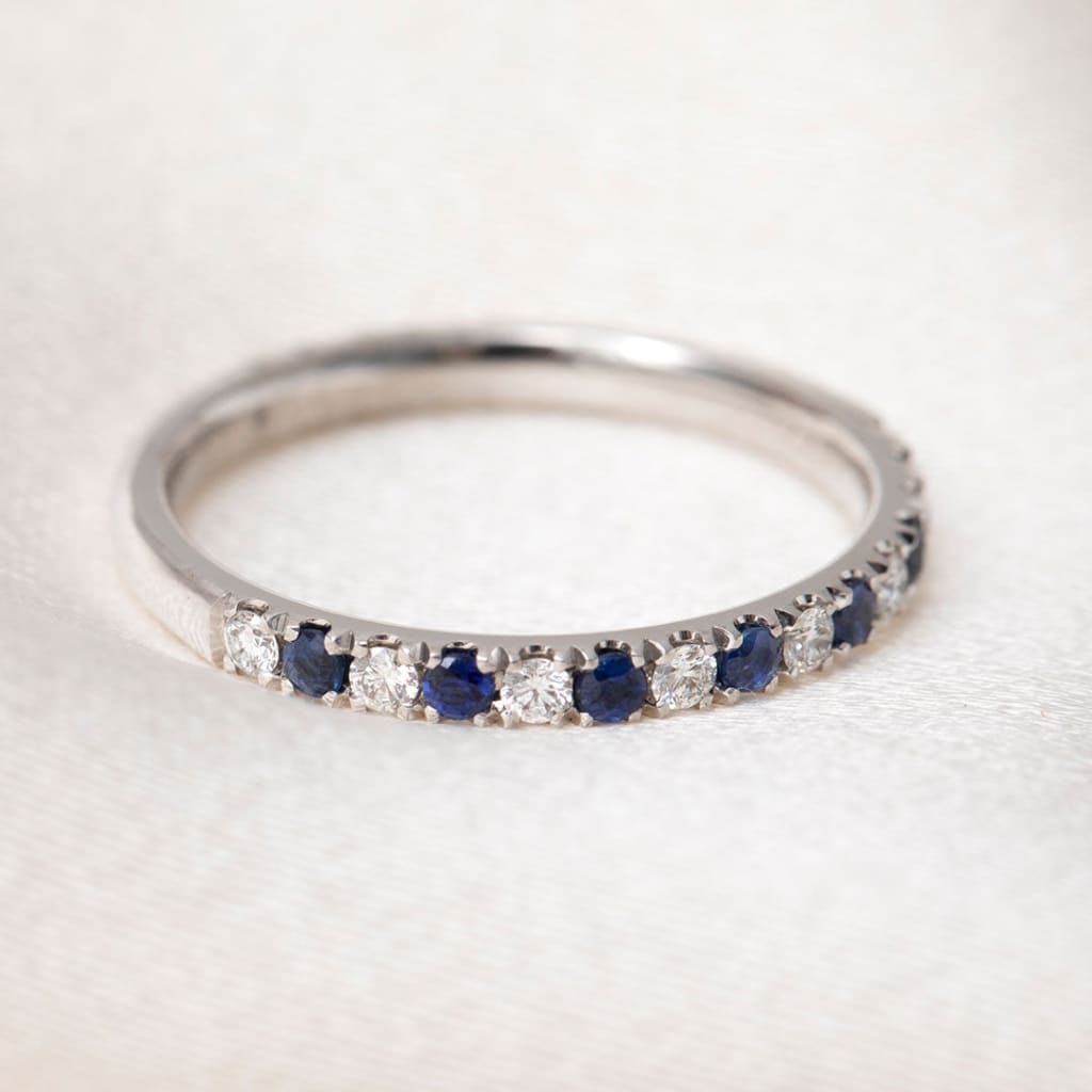 UTOPIA Sapphire | Wedding & Eternity Ring in 18ct White