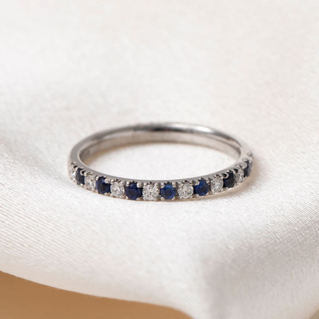 UTOPIA Sapphire | Wedding & Eternity Ring in 18ct White