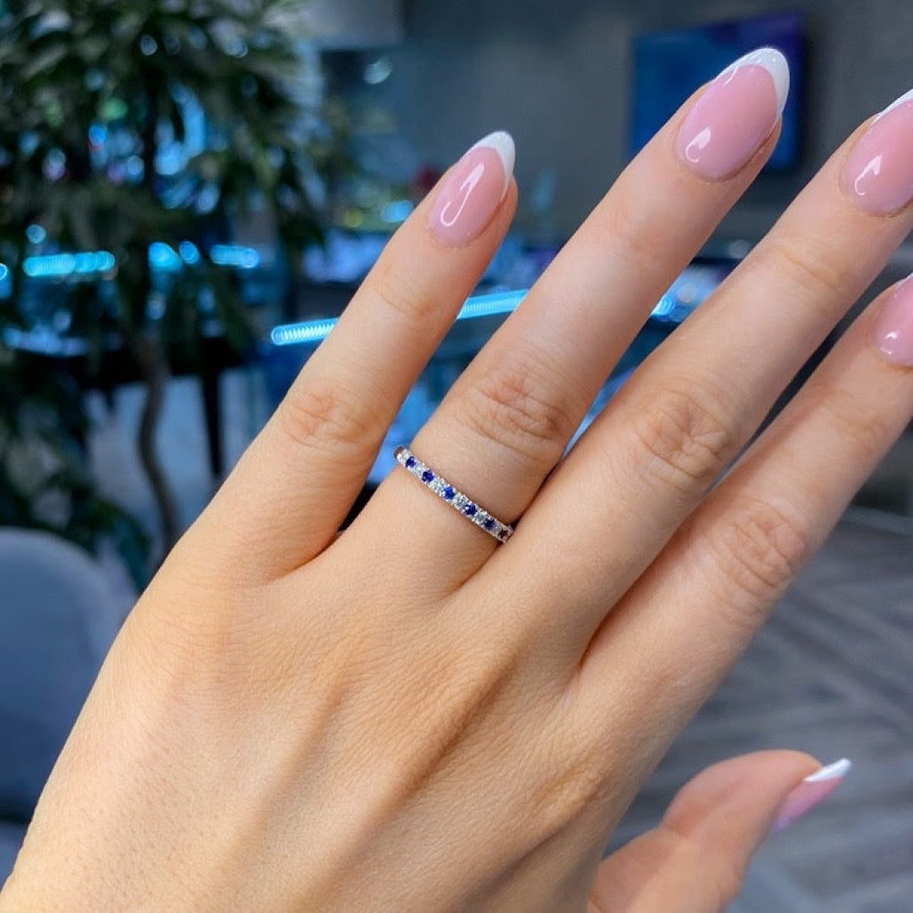 Utopia Sapphire | Diamond & Sapphire Wedding Ring - Rings