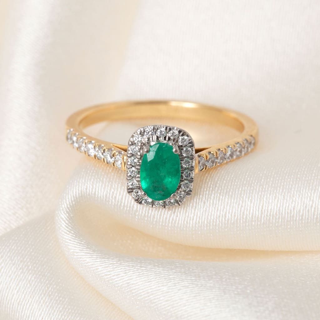 Valley | Diamond & Emerald Ring - Rings