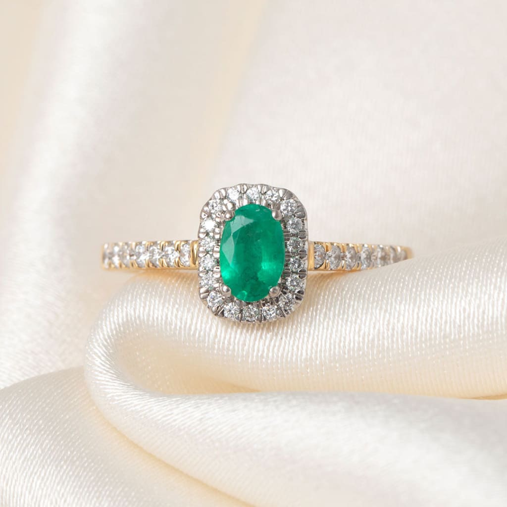 Valley | Diamond & Emerald Ring - Rings