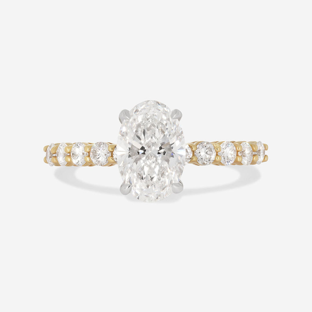 VANESSA | Oval Cut Lab Diamond Set in 18ct Gold 2.00ct