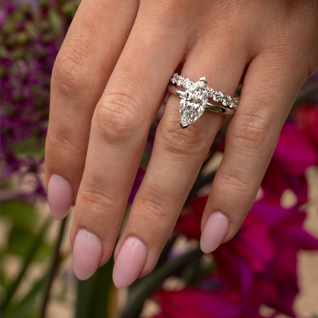 VENICE 2.50ct | Marquise Solitaire Lab Diamond Set