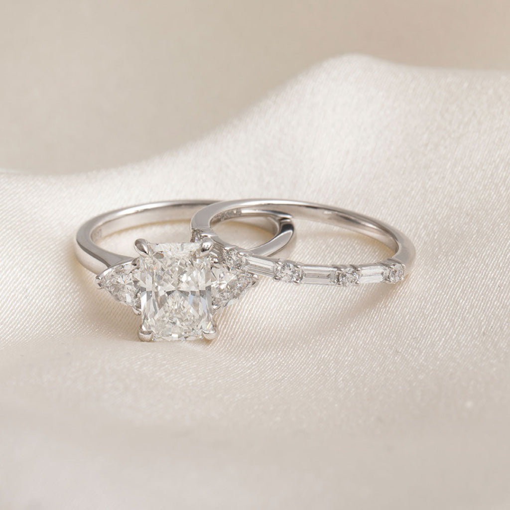 VENTURA | Radiant 3-Stone Lab Diamond Set in Platinum