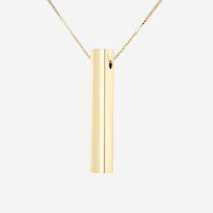 Vertical Engravable Bar Necklace | 9ct Gold - Necklace