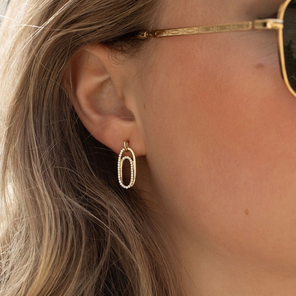 VESPER | Natural Diamond Drop Earrings in 9ct Gold
