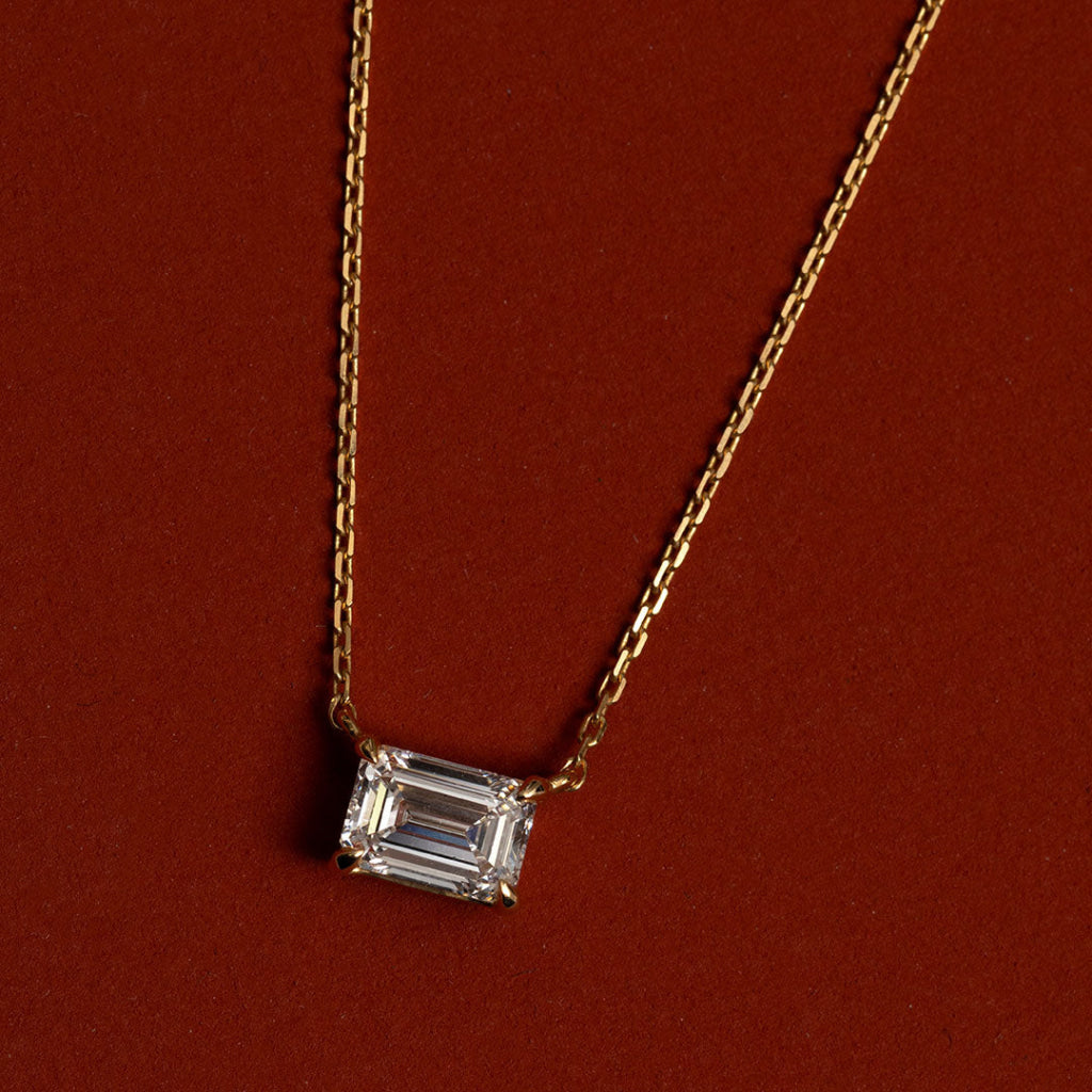 VISCOUNT - 1ct | Emerald cut Lab Grown Diamond Necklace