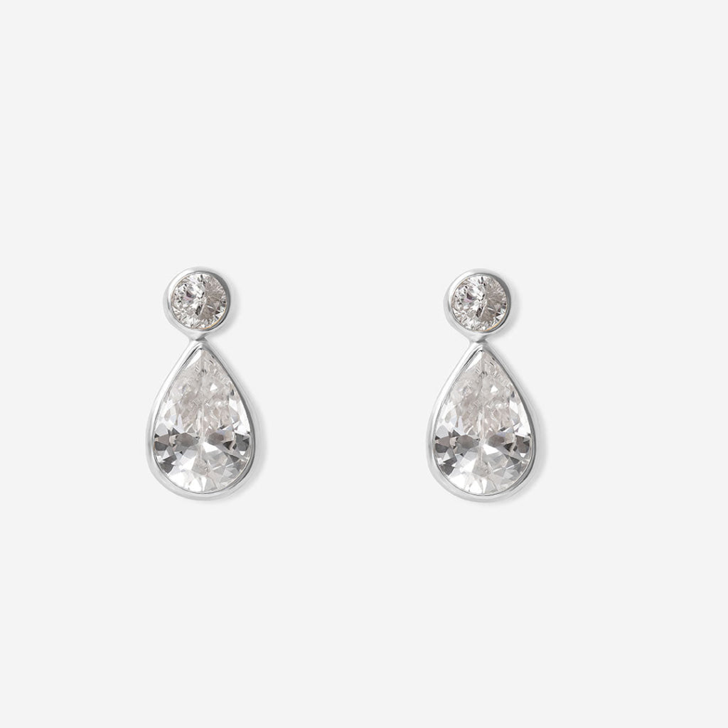 Whisper CZ Earrings | 9ct White Gold - Earrings