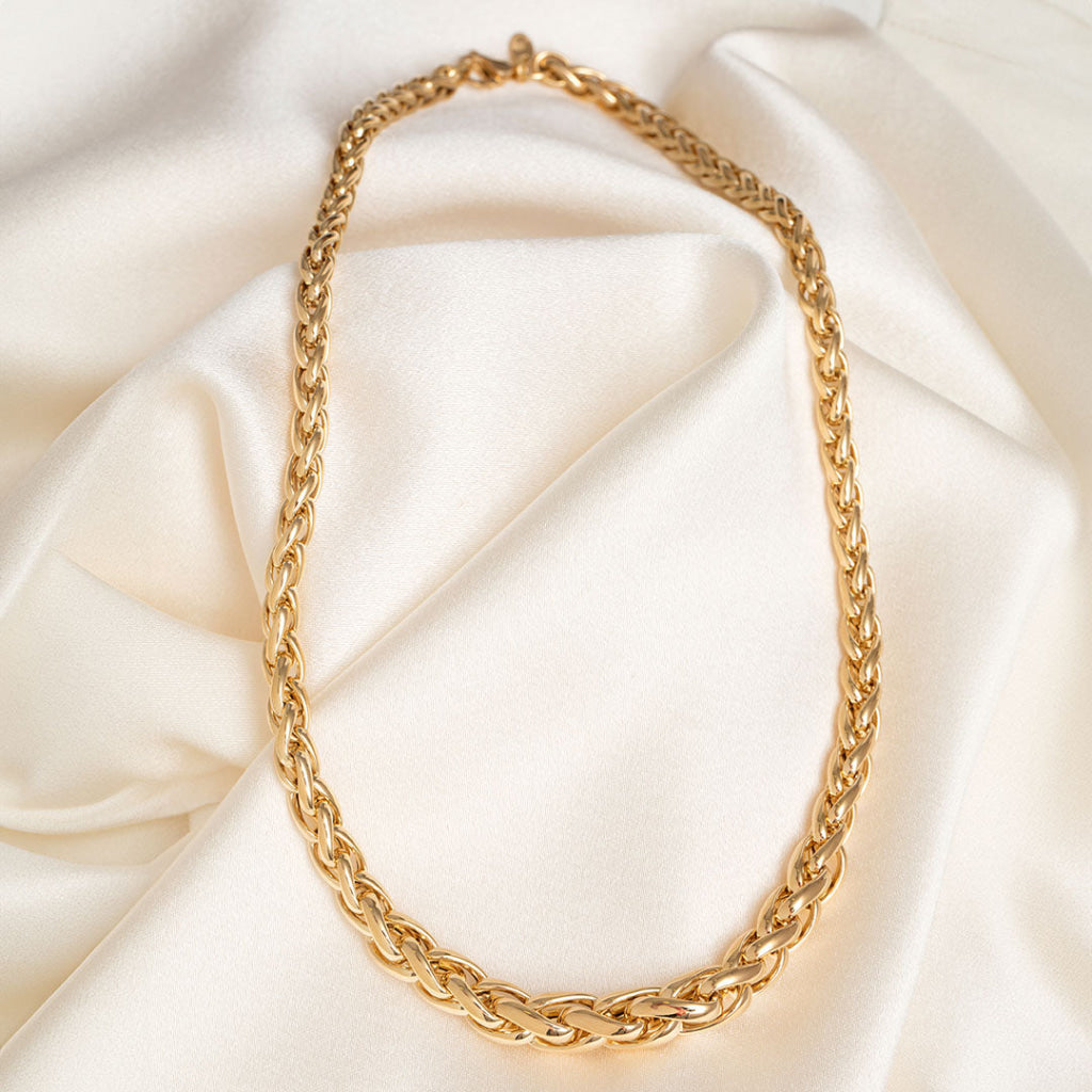 woven gold necklace