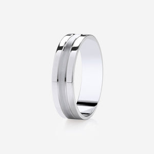 WINSTON 6mm | Men's Wedding Ring in 9ct White Gold