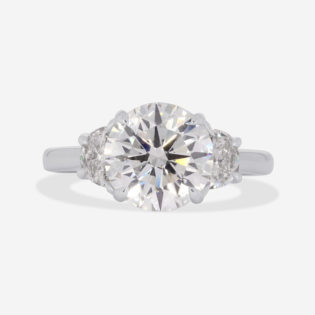 platinum 3 stone engagement ring