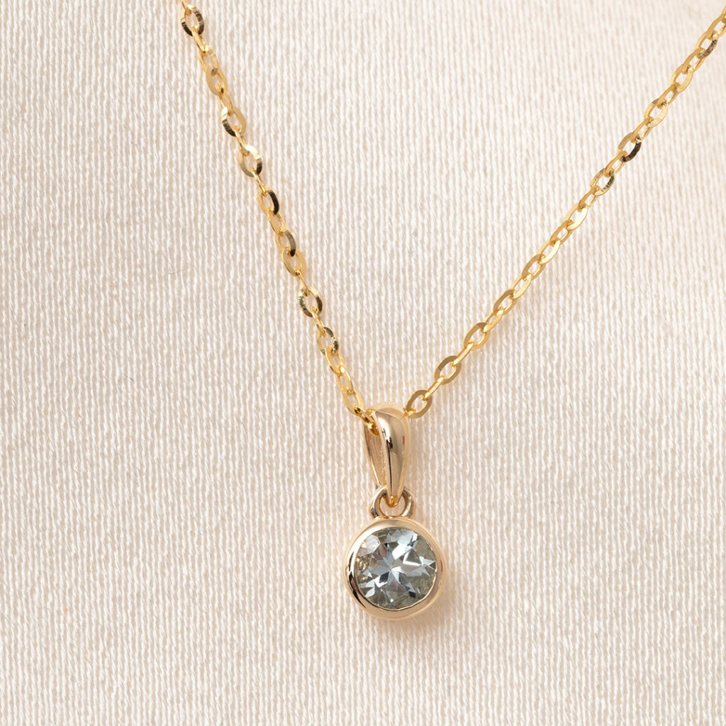 Wish Aquamarine Necklace | 9ct Gold - Necklace